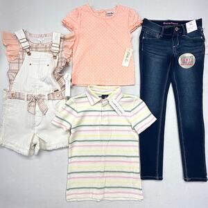 Girls 5pc Lot Size 6-7 Pastel TAHARI Little Las JANIE & JACK Tommy Bahama Jean